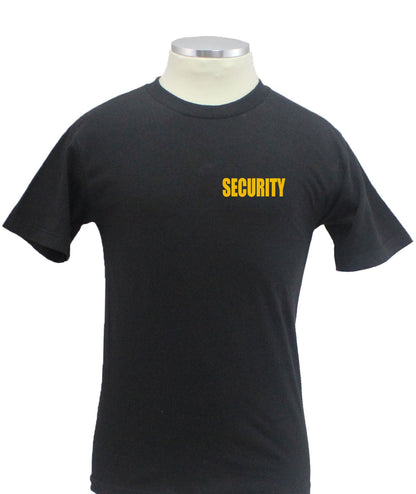 Stars Uniform Security ID 100% Cotton Short Sleeves T Shirts Front and Back - Detail View 12