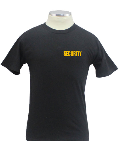 Stars Uniform Security ID 100% Cotton Short Sleeves T Shirts Front and Back - Detail View 15