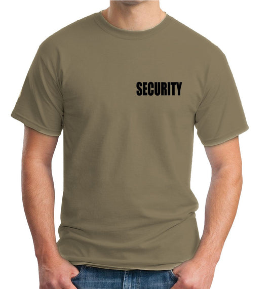 Stars Uniform Security ID 100% Cotton Short Sleeves T Shirts Front and Back - Alternate View
