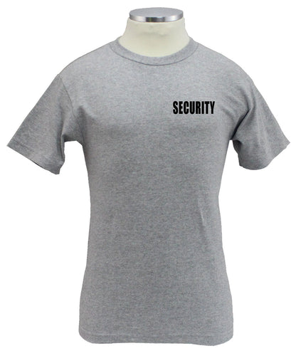 Stars Uniform Security ID 100% Cotton Short Sleeves T Shirts Front and Back - Detail View 45