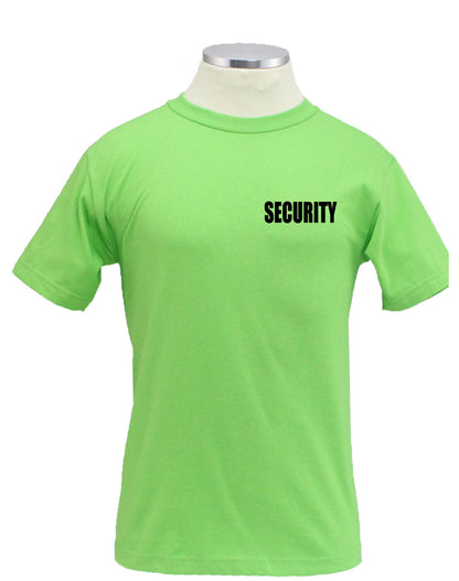 Stars Uniform Security ID 100% Cotton Short Sleeves T Shirts Front and Back - Detail View 54