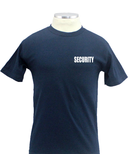 Stars Uniform Security ID 100% Cotton Short Sleeves T Shirts Front and Back - Detail View 72