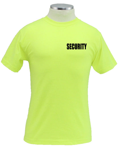 Stars Uniform Security ID 100% Cotton Short Sleeves T Shirts Front and Back - Detail View 96