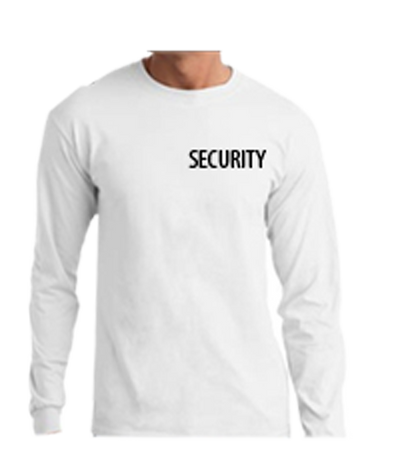 Stars Uniform Security ID AAA 100% Cotton Long Sleeves T Shirts - Primary View