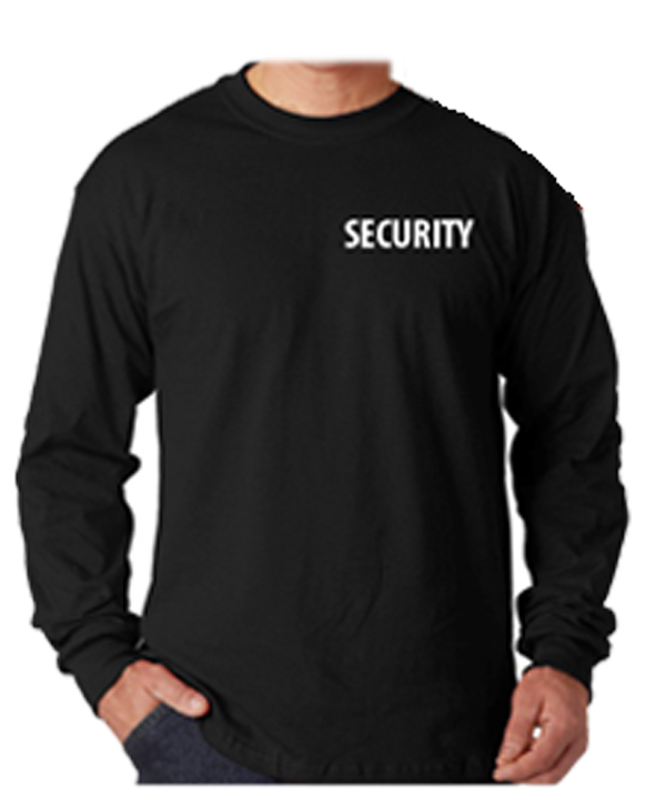Stars Uniform Security ID AAA 100% Cotton Long Sleeves T Shirts - Alternate View
