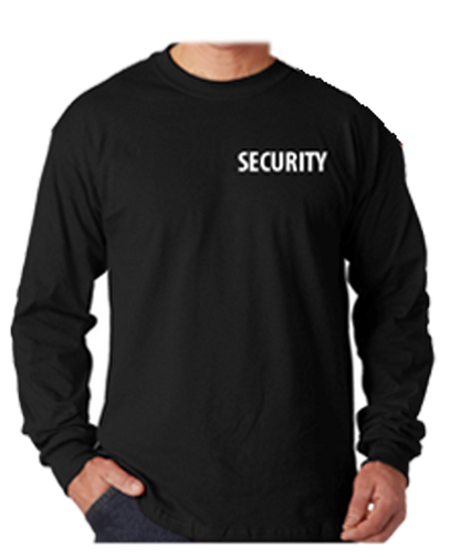 Stars Uniform Security ID AAA 100% Cotton Long Sleeves T Shirts - Alternate View