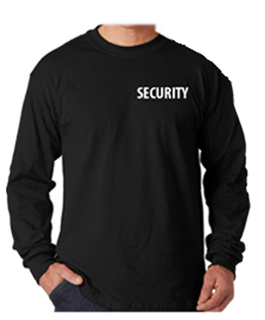 Stars Uniform Security ID AAA 100% Cotton Long Sleeves T Shirts - Alternate View