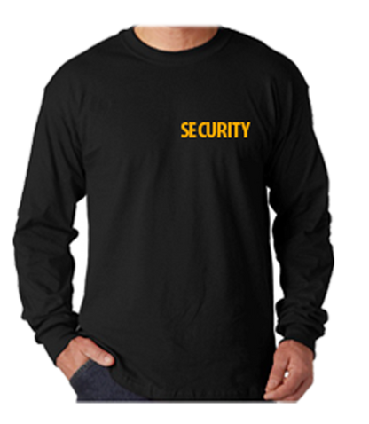 Stars Uniform Security ID AAA 100% Cotton Long Sleeves T Shirts - Detail View 2