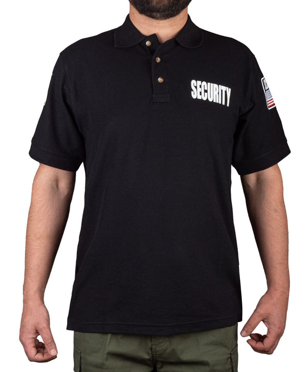 Stars Uniform Security Polo with USA Flag - Primary View