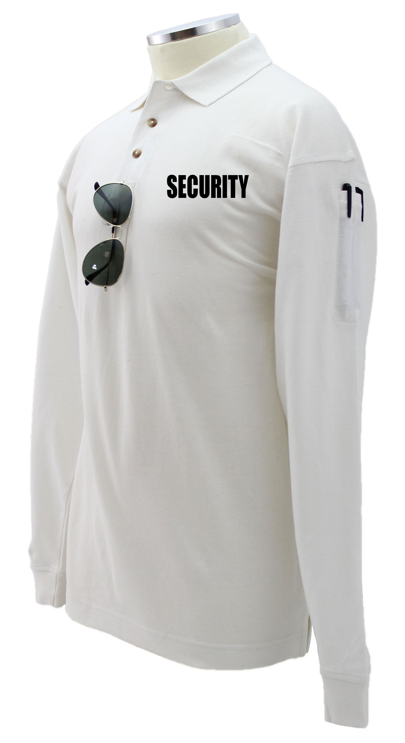 Stars Uniform Security Poly Cotton Tactical Long Sleeve Polo Shirt - Alternate View