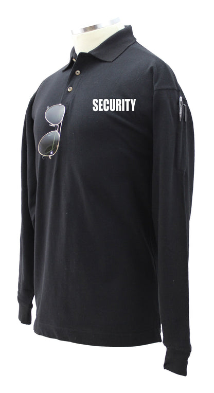 Stars Uniform Security Poly Cotton Tactical Long Sleeve Polo Shirt - Detail View 2