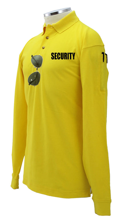 Stars Uniform Security Poly Cotton Tactical Long Sleeve Polo Shirt - Detail View 7