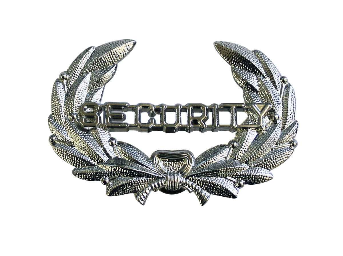 Stars Uniform Security Silver Hat Badge - Primary View