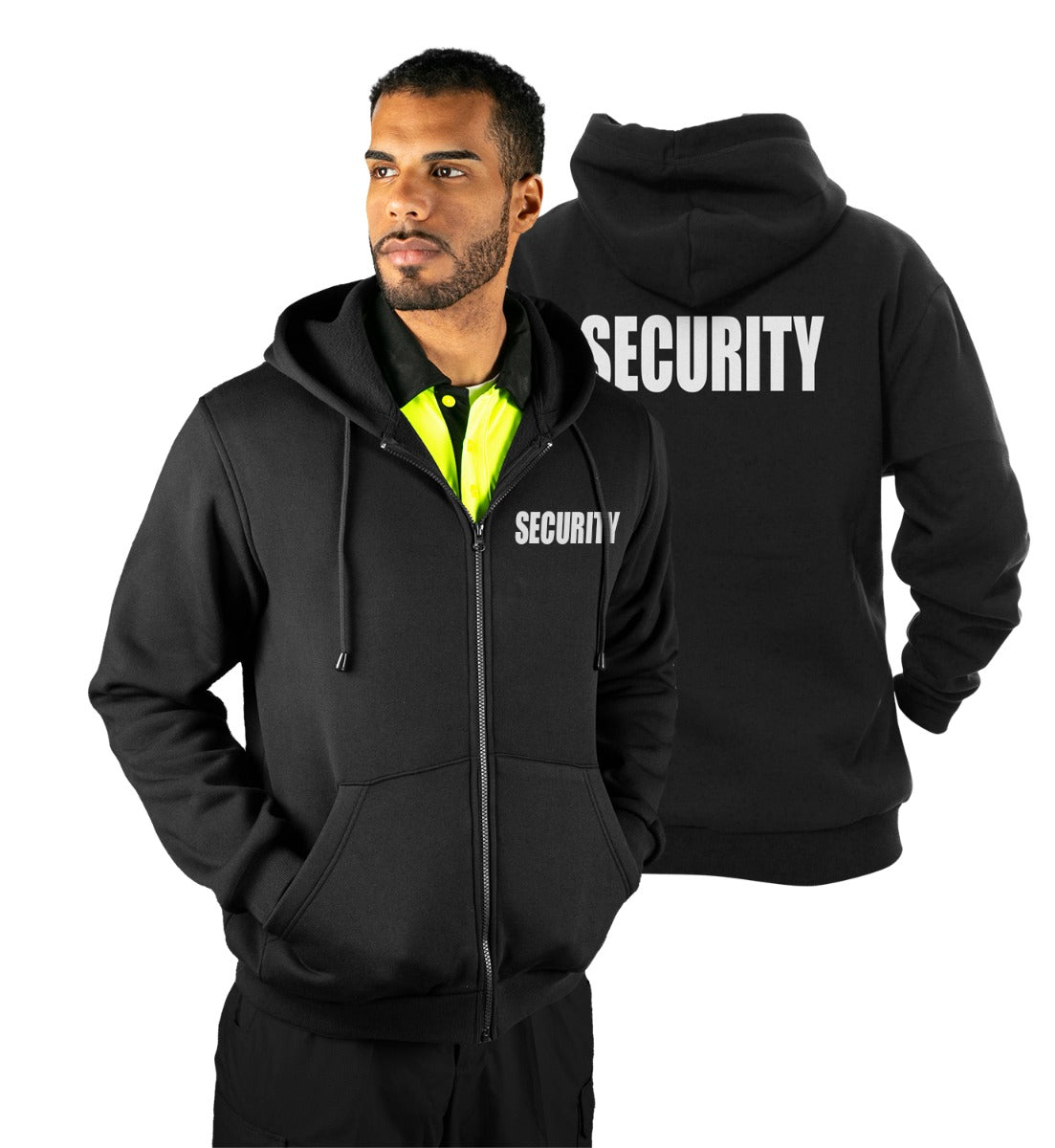 Stars Uniform Security Zippered Hoodie Sweater - Primary View