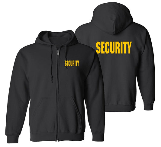 Stars Uniform Security Zippered Hoodie Sweater with Gold ID - Primary View