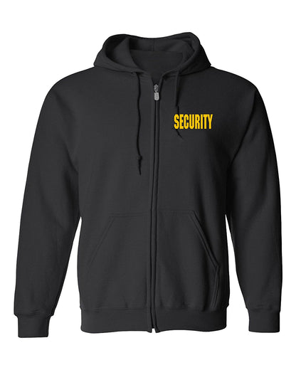 Stars Uniform Security Zippered Hoodie Sweater with Gold ID - Alternate View