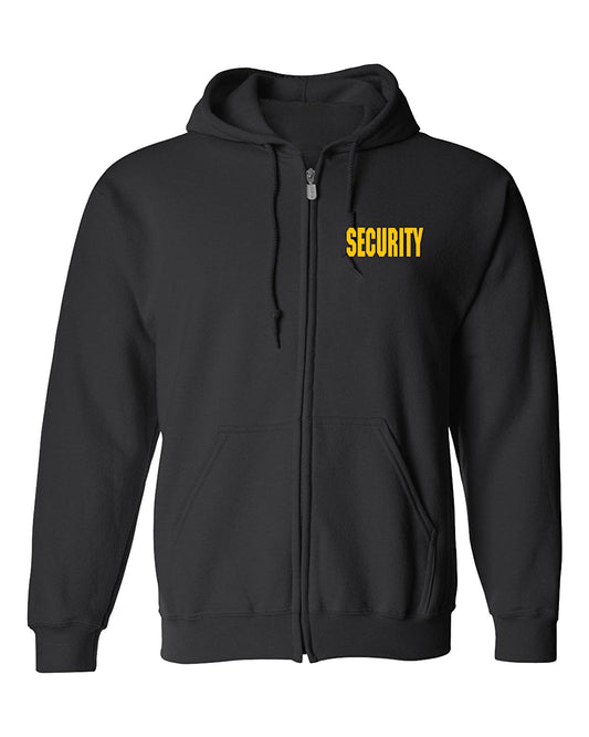 Stars Uniform Security Zippered Hoodie Sweater with Gold ID - Alternate View