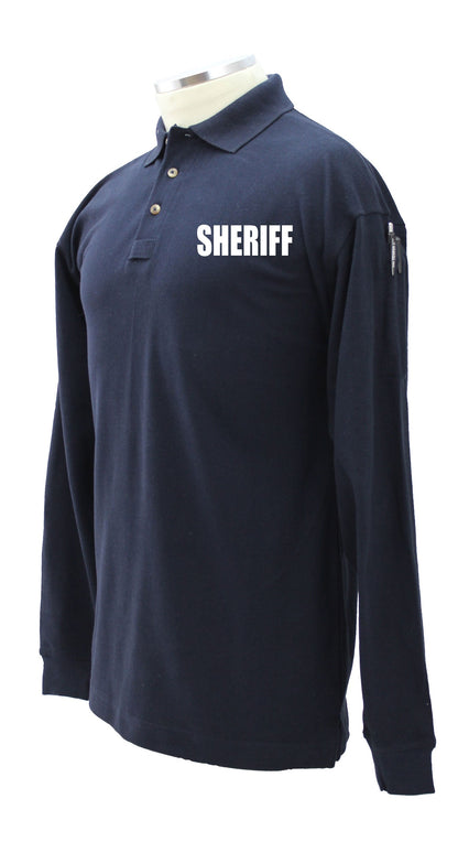 Stars Uniform Sheriff Preshrunk 100% Polycotton Tactical Long Sleeve Polo Shirt - Detail View 41