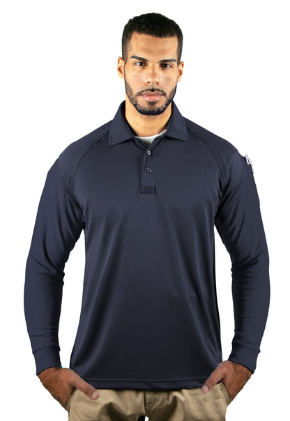 Stars Uniform Tactical Jersey Knit Long Sleeve Polo Shirt - Detail View 10