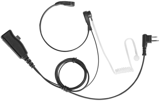 Stars Uniform Tactical Throat Mic with Surveillance Earpiece (for Kenwood & UAW 2 prong radios) - Primary View