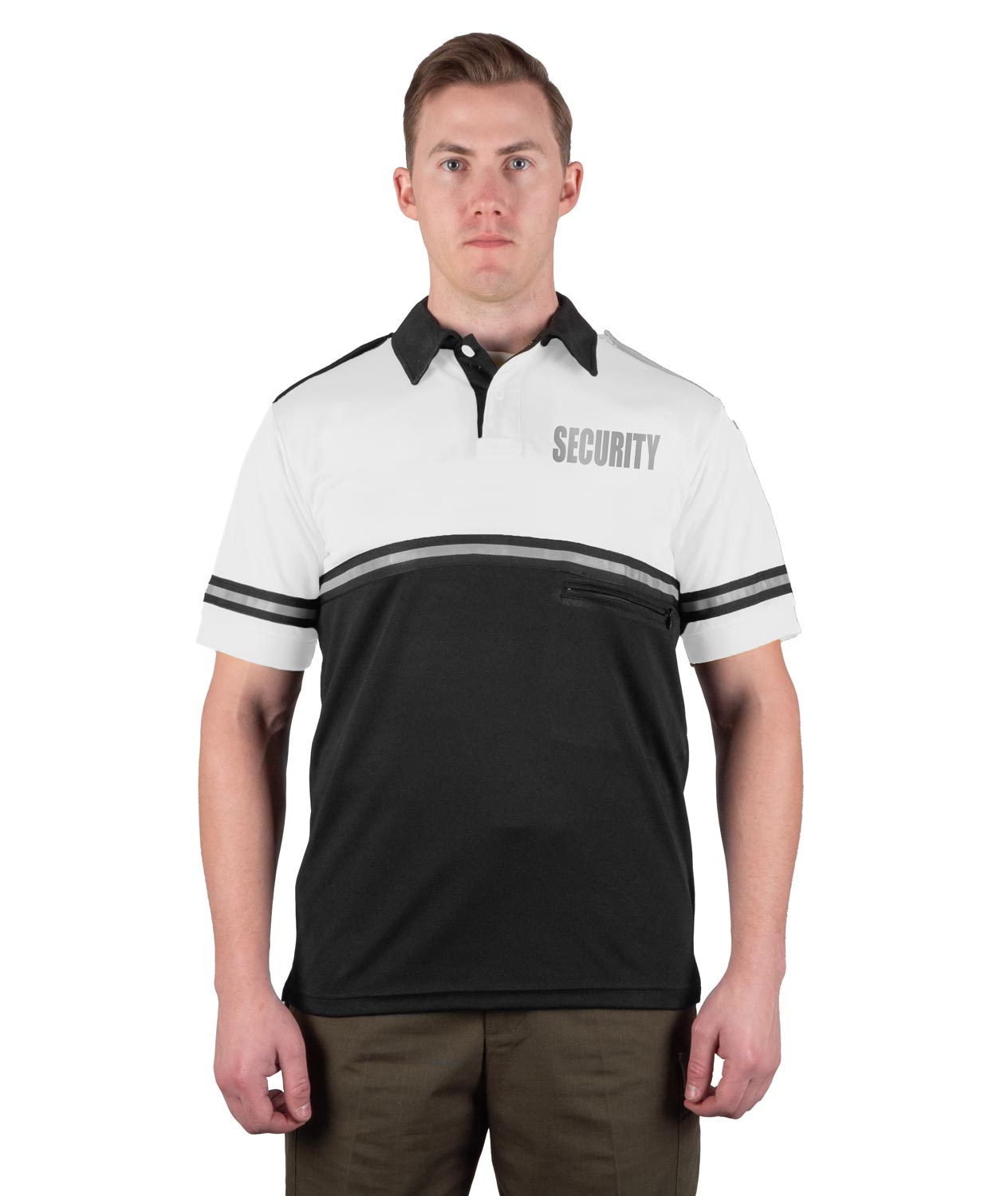 Stars Uniform Two Tone Bike Patrol Shirt with Zipper Pocket with Reflective Security ID - Detail View 12