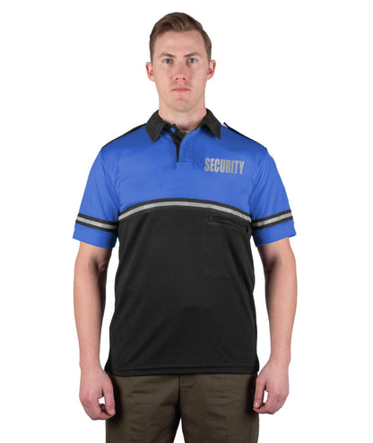 Stars Uniform Two Tone Bike Patrol Shirt with Zipper Pocket with Reflective Security ID - Detail View 1