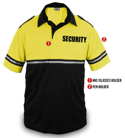 Stars Uniform Two Tone Bike Patrol Shirt with Zipper Pocket with Security ID - Detail View 2