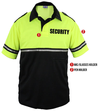 Stars Uniform Two Tone Bike Patrol Shirt with Zipper Pocket with Security ID - Detail View 3