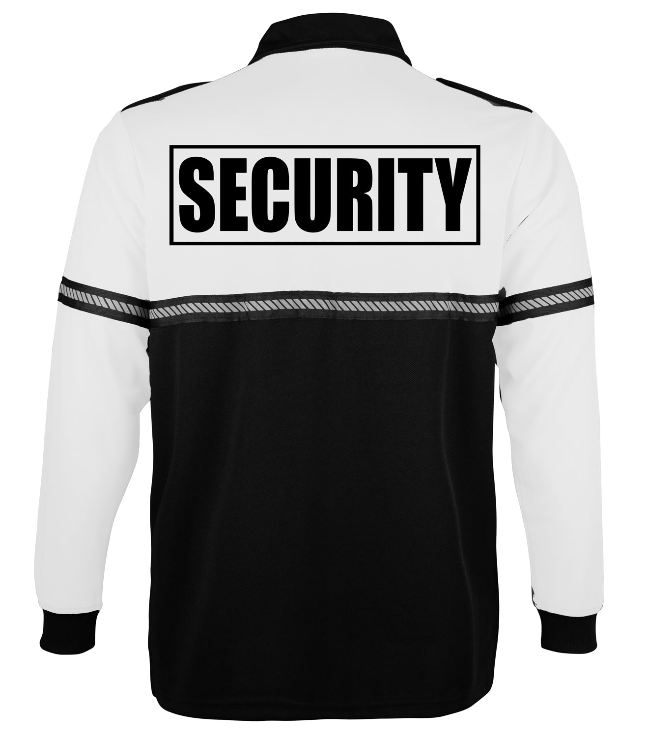 Stars Uniform Two Tone Long Sleeve Bike Patrol Shirt with Zipper Pocket and Hash Stripes with Security ID - Detail View 1