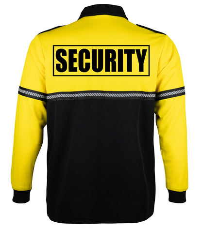 Stars Uniform Two Tone Long Sleeve Bike Patrol Shirt with Zipper Pocket and Hash Stripes with Security ID - Detail View 3
