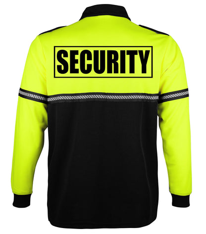 Stars Uniform Two Tone Long Sleeve Bike Patrol Shirt with Zipper Pocket and Hash Stripes with Security ID - Detail View 7