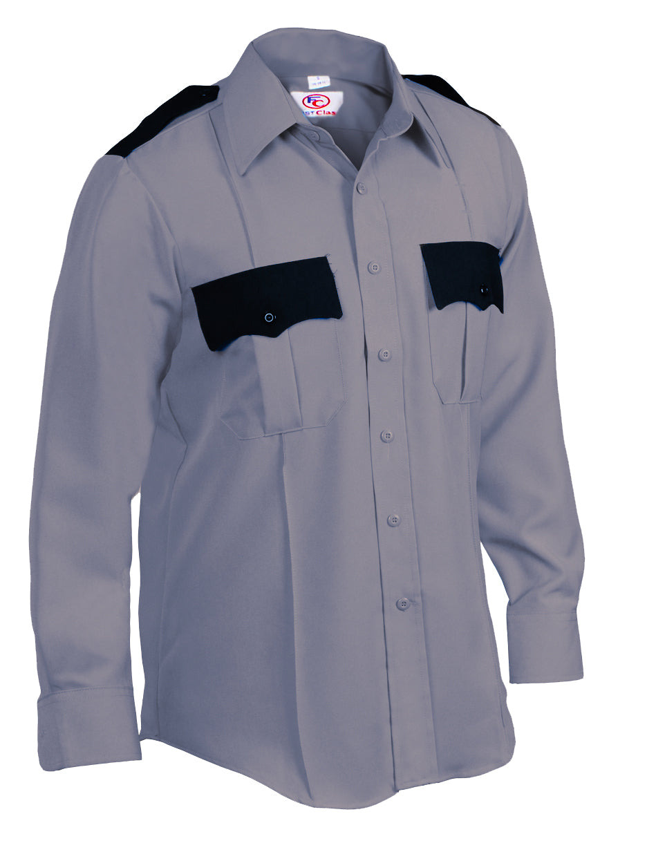 Stars Uniform Two Tone Long Sleeve Uniform Shirt - Detail View 1