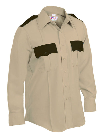 Stars Uniform Two Tone Long Sleeve Uniform Shirt - Detail View 2