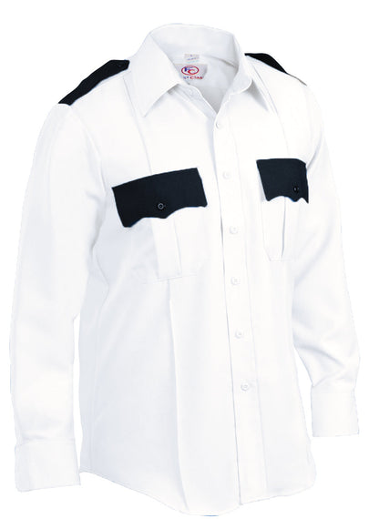 Stars Uniform Two Tone Long Sleeve Uniform Shirt - Detail View 3