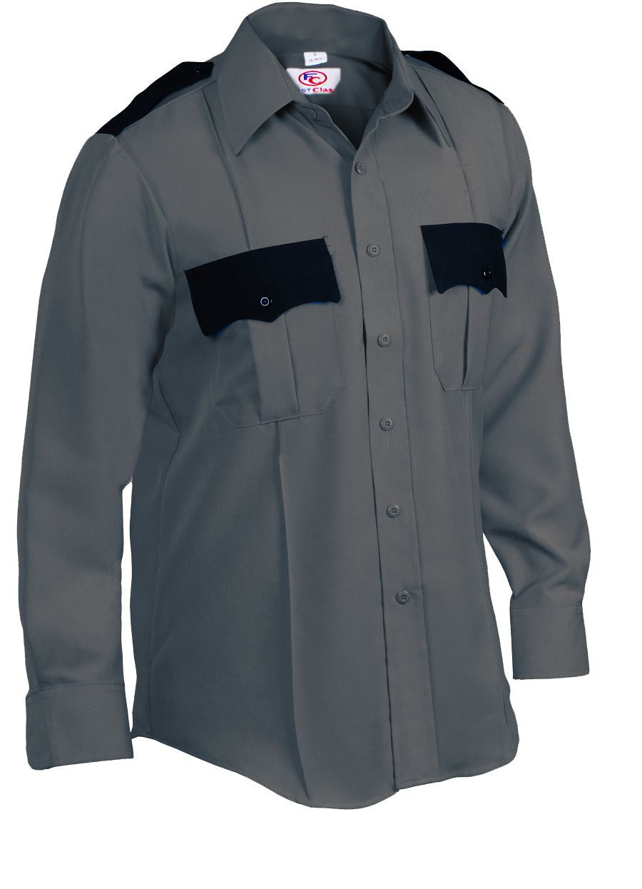 Stars Uniform Two Tone Long Sleeve Uniform Shirt - Detail View 4