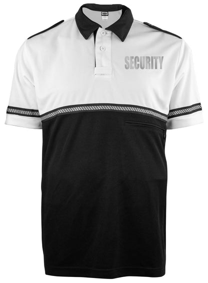 Stars Uniform Two Tone Reflective Security Bike Patrol Shirt with Zipper Pocket and Hash Stripes - Primary View
