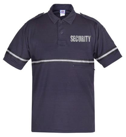 Stars Uniform Two Tone Reflective Security Bike Patrol Shirt with Zipper Pocket and Hash Stripes - Detail View 19