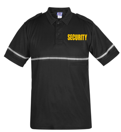 Stars Uniform Two Tone Security Bike Patrol Shirt with Zipper Pocket and Hash Stripes - Detail View 12