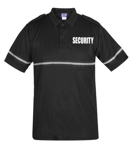 Stars Uniform Two Tone Security Bike Patrol Shirt with Zipper Pocket and Hash Stripes - Detail View 16