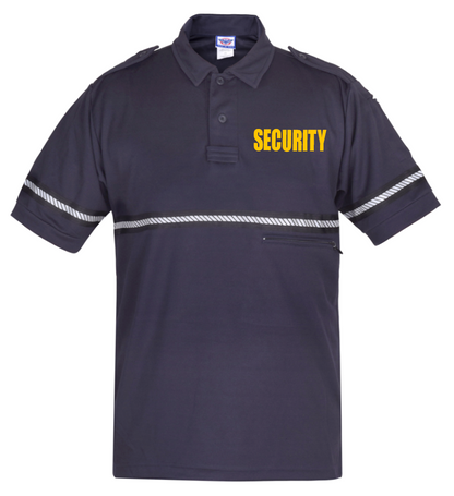 Stars Uniform Two Tone Security Bike Patrol Shirt with Zipper Pocket and Hash Stripes - Detail View 32