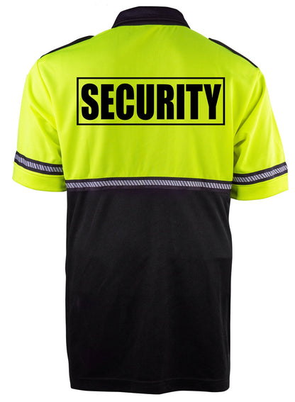 Stars Uniform Two Tone Security Bike Patrol Shirt with Zipper Pocket and Hash Stripes - Detail View 2