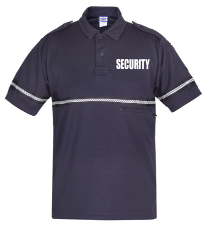 Stars Uniform Two Tone Security Bike Patrol Shirt with Zipper Pocket and Hash Stripes - Detail View 41