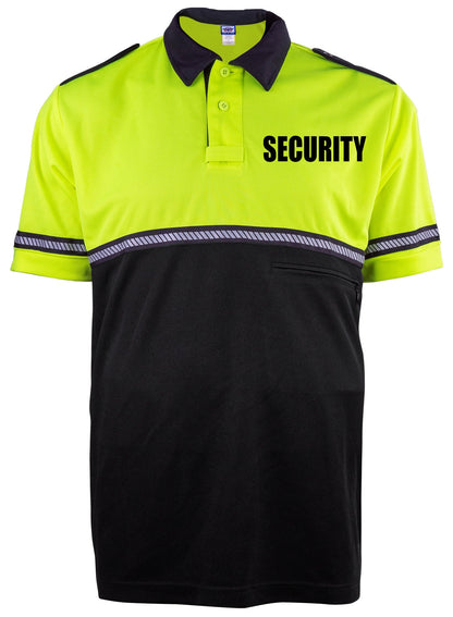 Stars Uniform Two Tone Security Bike Patrol Shirt with Zipper Pocket and Hash Stripes - Detail View 67