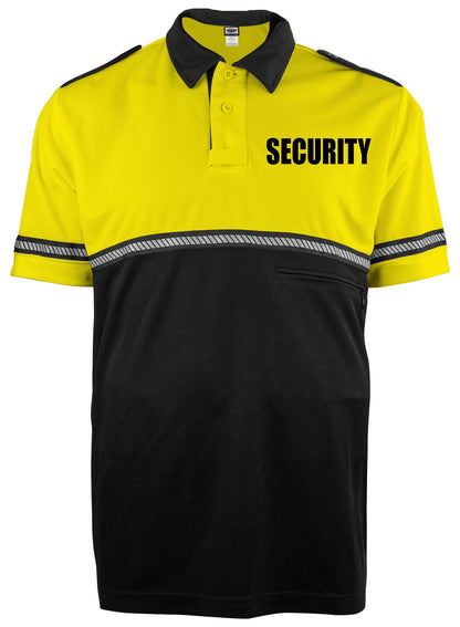 Stars Uniform Two Tone Security Bike Patrol Shirt with Zipper Pocket and Hash Stripes - Detail View 75