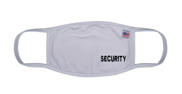Stars Uniform White Reusable Washable Face Mask (Security) - Primary View