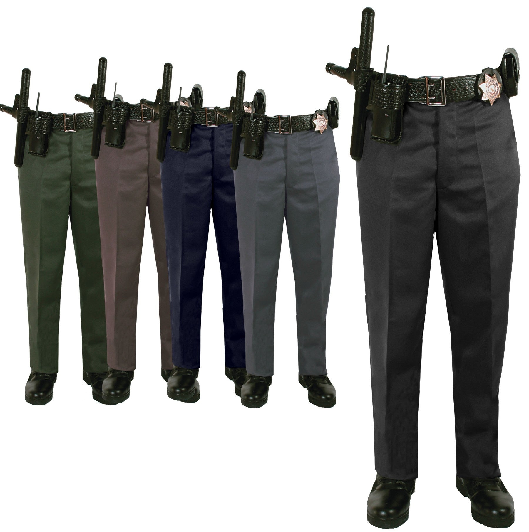 Polyester Elastique Weave Uniform Slacks - Fabric and construction overview