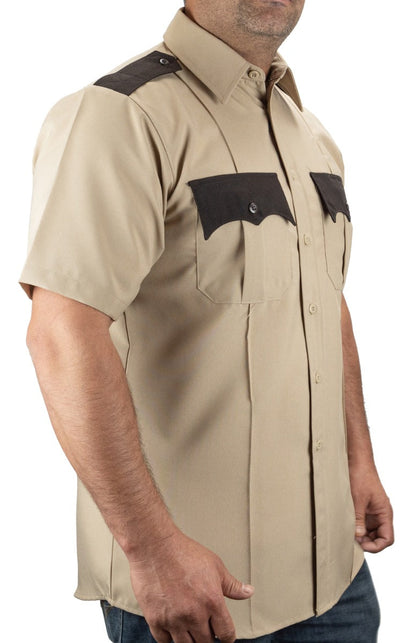 Stars Uniform 100% Polyester Two Tone Short Sleeve Uniform Shirt