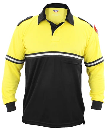 Stars Uniform Two Tone Long Sleeve Bike Patrol Shirt with Zipper Pocket