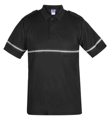 Two Tone Bike Patrol Shirt with Zipper Pocket and Hash Stripes