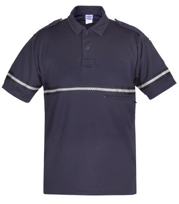Two Tone Bike Patrol Shirt with Zipper Pocket and Hash Stripes